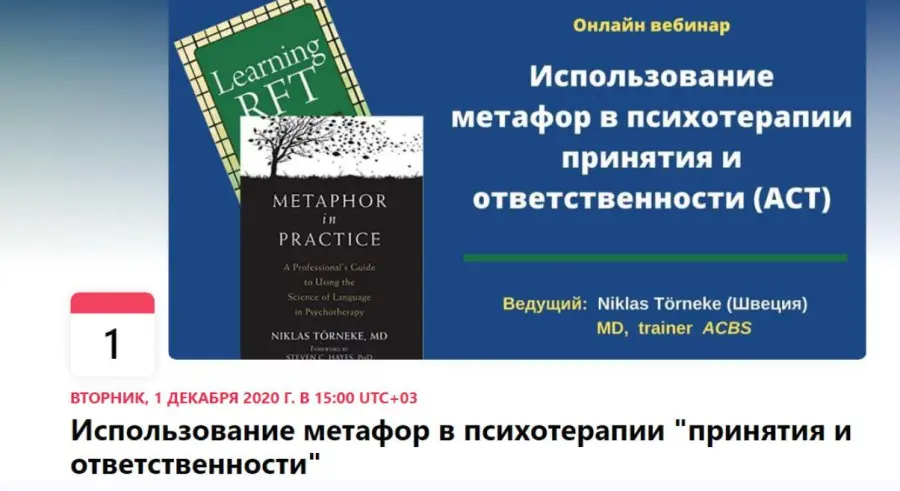Никлас Торнеке - Использование метафор в психотерапии принятия и ответственности ACT