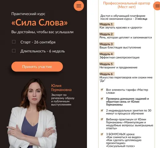 Юлия Черных - Сила Слова. Тариф Профессиональный оратор