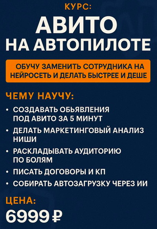 Нияз Ханов - Авито на автопилоте. Тариф без поддержки