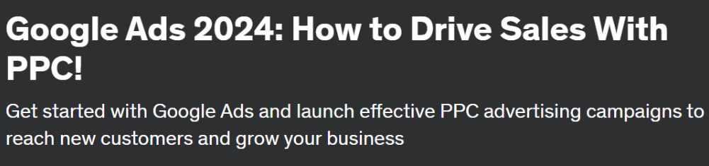 Udemy / Антон Воронюк - Google Реклама 2024: как увеличить продажи с помощью PPC