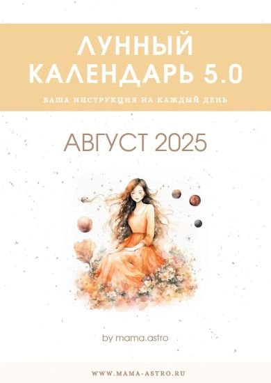 mama.astro / Алёна Белякова - Лунный календарь 5.0. Ваш инструмент на каждый день, Август 2025