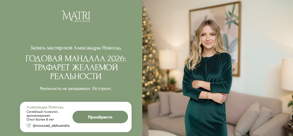 Александра Новосад - Годовая мандала 2026: Трафарет желаемой реальности