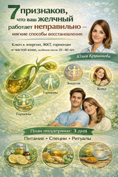 7 признаков, что ваш желчный работает неправильно / Юлия Крушанова - и мягкие способы поддержки