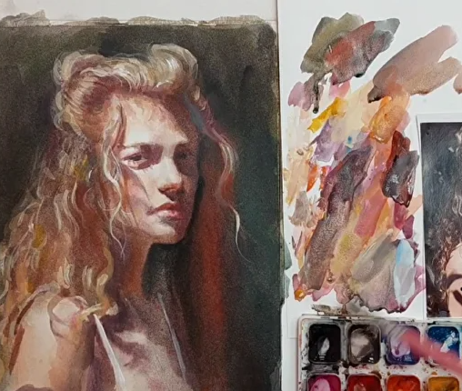 Виталий Антипин - Акварельный портрет