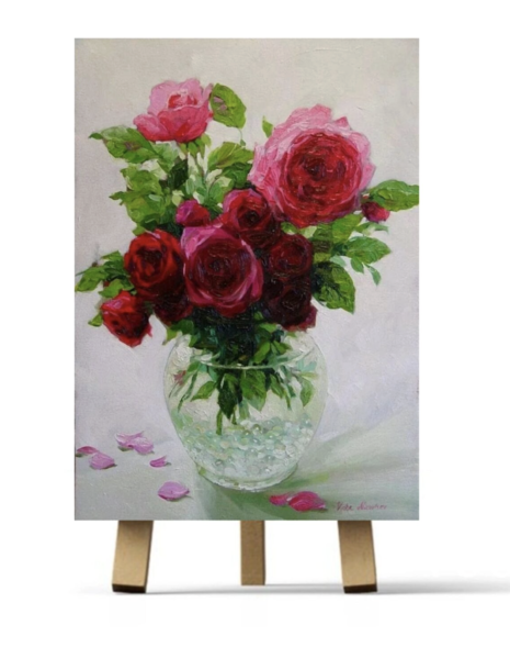 Рисуем дома - Ирина Шпакова → Розы в вазе