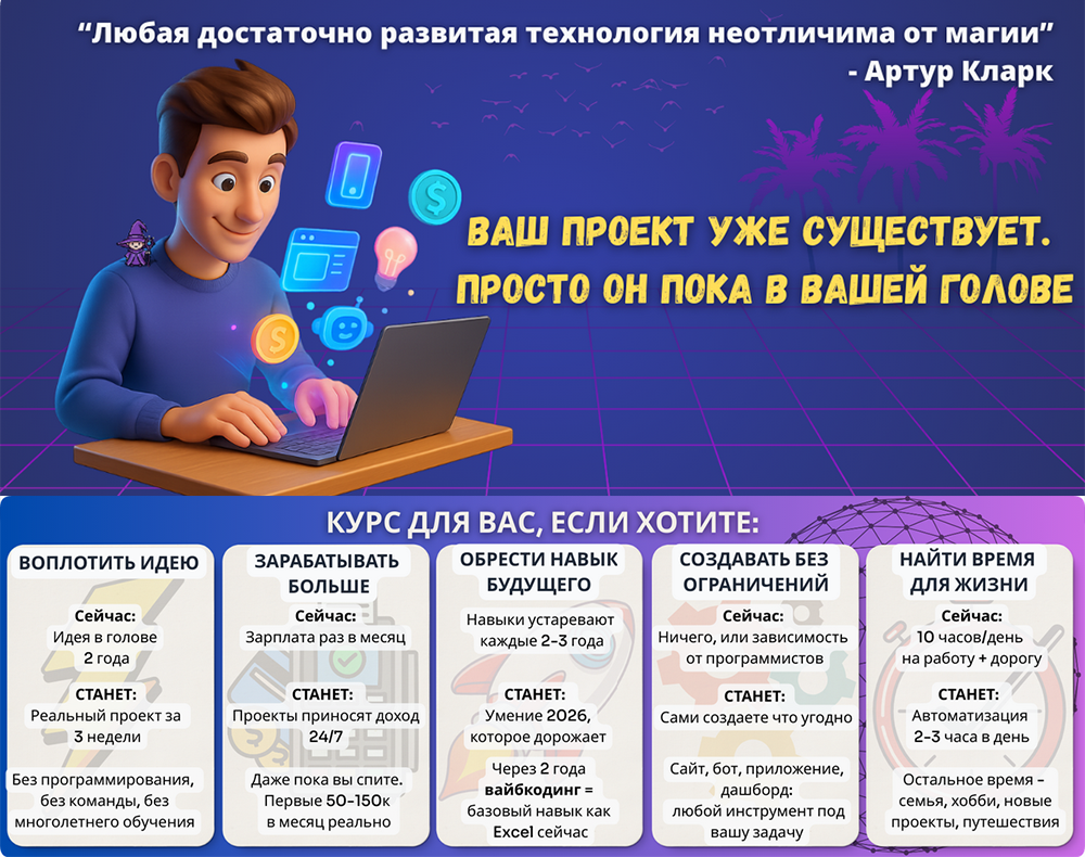 Вайбкодинг с нуля: от идеи до готового проекта за 3 недели без IT / Аlexcoder - знаний