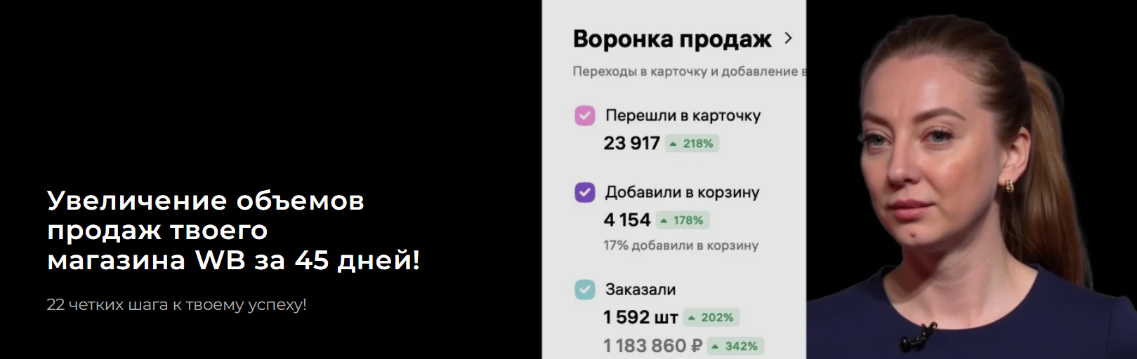 Анастасия Романова - Увеличение объемов продаж твоего магазина WB за 45 дней