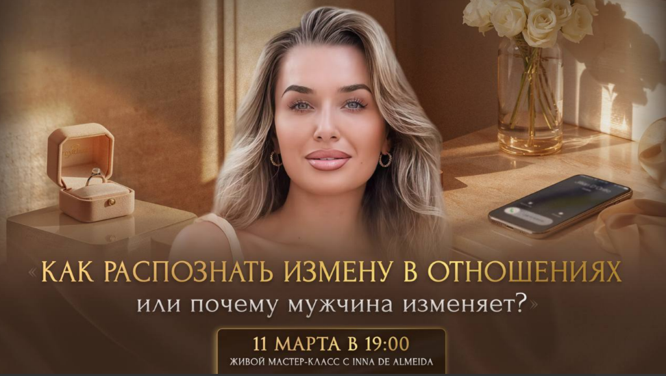 Мастер / Inna de Almeida - класс «Как распознать измену в отношениях» или почему мужчина изменяет?
