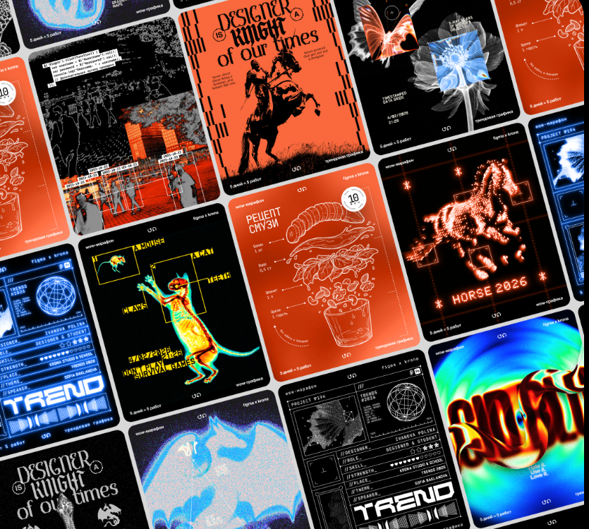 Krona School / София Бакланова - WOW-марафон: трендовая графика 2026 в Figma