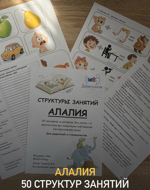 Defectology / Виктория Гуренко - Структуры занятий по алалии
