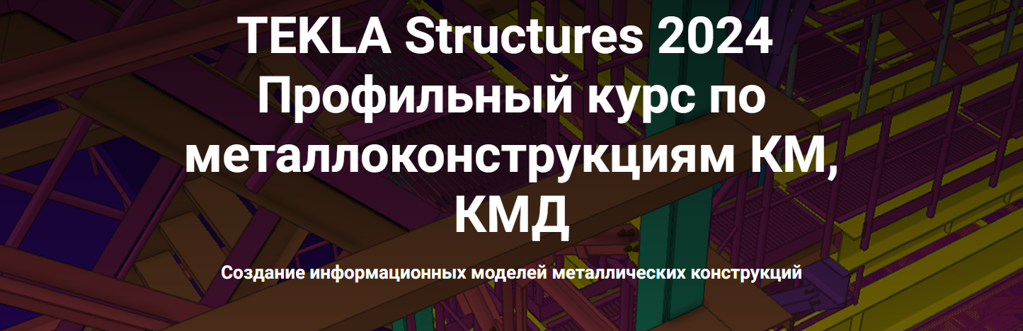 Школа НИП - Tekla Structures 2024. Профильный курс по металлоконструкциям КМ, КМ